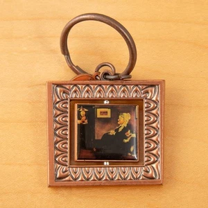 RARE Looney Toons Art Rotating Keychain - Vintage 6 FLAGS Park Sylvester Tweety - Picture 1 of 1