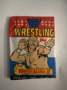 1987 Topps WWF Wrestling Wax Packs WWE ~ ungeöffnet ~ HULK HOGAN ~d - Bild 1 von 2