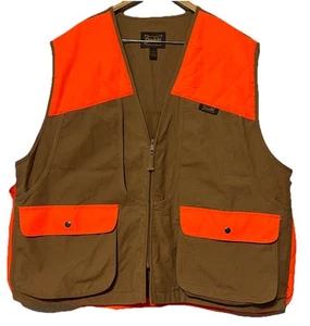 Gamehide Vest 2XL Upland Pheasant Quail Huntin Pockets Brown Hi Vis Orange EUC - Picture 1 of 12