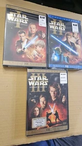 Star Wars Prequel Trilogy Episode 1-3 DVD, 2 discs set on each movie - Picture 1 of 11