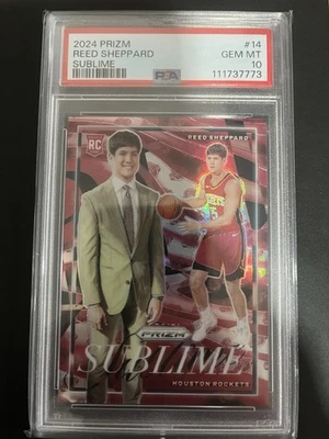 2024-25 Panini Prizm Reed Sheppard Sublime Rookie Card Case Hit Houston Rockets - Image 1 of 2