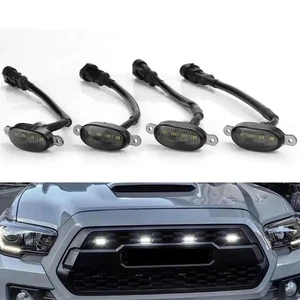 For Grand Cherokee 2003-2021 Front Grille LED Light Raptor Style-Grill 4Pcs - Picture 1 of 7