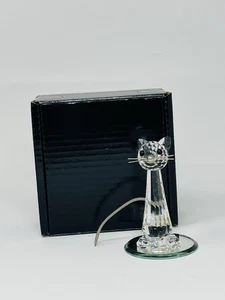Swarovski Kristall große Katze Silber Metall Schwanz & Schnurrhaare Figur 7634NR070000 - Bild 1 von 12