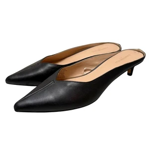 Banana Republic Nero Pelle A Punta Tacco a Gattino Mulo Ufficio Formale - Taglia:9 - Foto 1 di 8