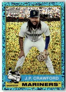 2025 Topps Heritage MLB Baseball Series 1 No. 171 J.P. Crawford Blue - Bild 1 von 2