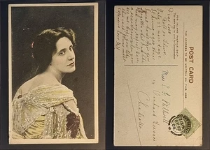 Edwardian Actress Mrs Patrick Campbell Postcard 1908 Fashion Hair Pose - Picture 1 of 1