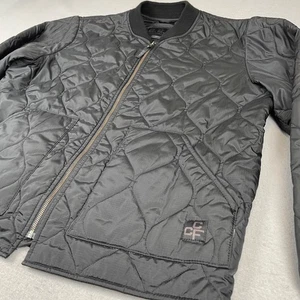 CC Filson Jacket Mens Large Black Lightweight Quilted Puffer Bomber Utility Work - Picture 1 of 16