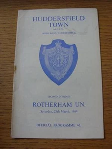 28/03/1964 Huddersfield Town v Rotherham United  (Rusty Staple/Mark) - Picture 1 of 1