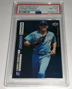 1994 Upper Deck #546 Johnny Damon Electric Diamond Rookie RC Classificato PSA 8 Pop 3 - Foto 1 di 2