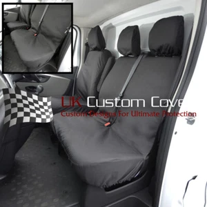 VAUXHALL OPEL VIVARO STANDARD VAN TAILORED FRONT SEAT COVERS (2014-2019) 296 - Picture 1 of 12