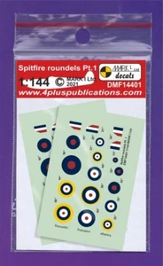 1/144 Decals: WW2 Spitfire Roundels Part1 #DMF14401 : MARK1 - Picture 1 of 2