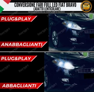 KIT FULL LED ANABBAGLIANTI E ABBAGLIANTI FIAT BRAVO MK2 LENTICOLARI CANBUS H1 - Imagen 1 de 11