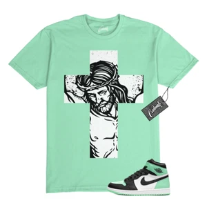 1 Green Glow Mint White Black High T Shirt Match JC1 - Picture 1 of 1
