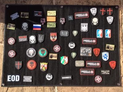 Mittel Schwarze Klett Moral Patch Panel - Bild 1 von 4