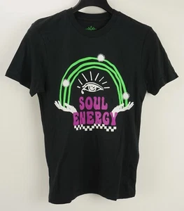 Neu Altru Soul Energy Damen-T-Shirt S schwarz Grafik gekämmt Baumwolle Jersey Rundhalsausschnitt - Bild 1 von 6