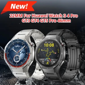Stainless Steel Strap For Huawei Watch 3 4 Pro GT3 GT4 GT5 Pro 46mm Metal Band - Picture 1 of 11