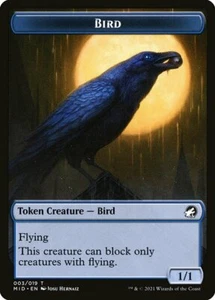 Bird Token 10x - Blue - Hernaiz Art - MID Midnight Haunt - MTG Magic NM - Picture 1 of 1