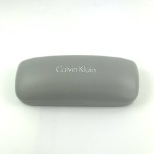 Authentic Calvin Klein Gray Grey Hard Eyeglass Case Stylish Glasses Protector