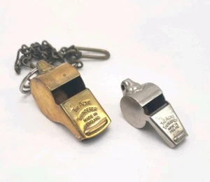 Lot(2) Vintage Pfeife ACME THUNDERER Army/Navy Equipments Meyer NY England - Bild 1 von 11