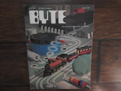 1977 JULY BYTE MAGAZINE - SMALL SYSTEMS JOURNAL COVER - Free Shipping Vol 2, #7 - Image 1 of 2