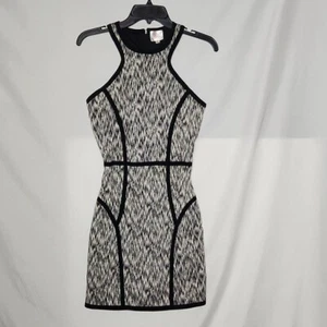 Parker NWT Black and White Racer Back Mini Dress Size Medium - Picture 1 of 8