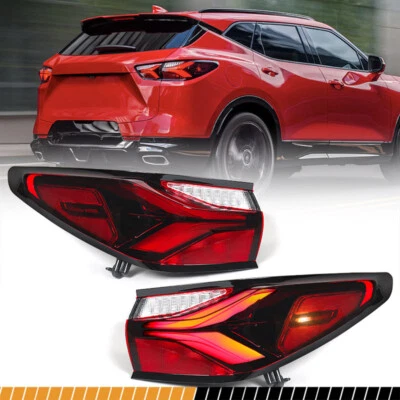 Pair For 2019-2022 Chevy Blazer Rear Outer LED Tail Lights Assembly Brake Lamps - Image 1 of 4