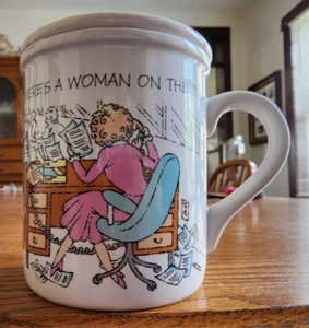 Relax, There's a Woman on the Job a Woman's Control Mug 10 oz. White Pink Blue ! - Bild 1 von 19