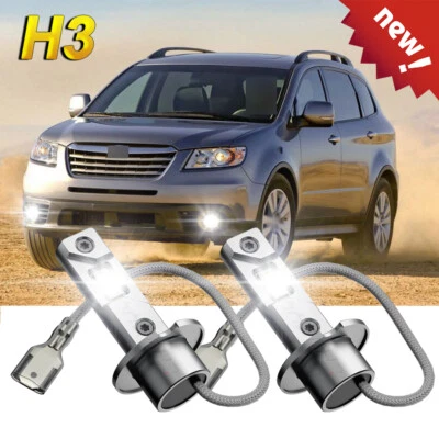 2 PIEZAS H3 LED bombillas antiniebla 6500K para Subaru Tribeca 2008-2014 Foto 1 de 4