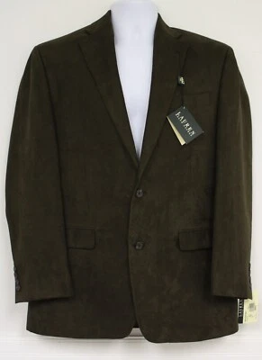Blazer Ralph Lauren Abrigo Deportivo Marrón Gamuza 38 REG Forrado 2 Botones Nuevo con Etiquetas Traje Chaqueta Foto 1 de 4
