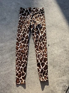 Black Milk Baby Giraffe Leggings Size Small Brown Animal Pattern - Picture 1 of 3