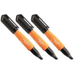 Klein Tools 861023 Skribes Chisel Tip Permanent Markers, Black, 3-Pack - Picture 1 of 10