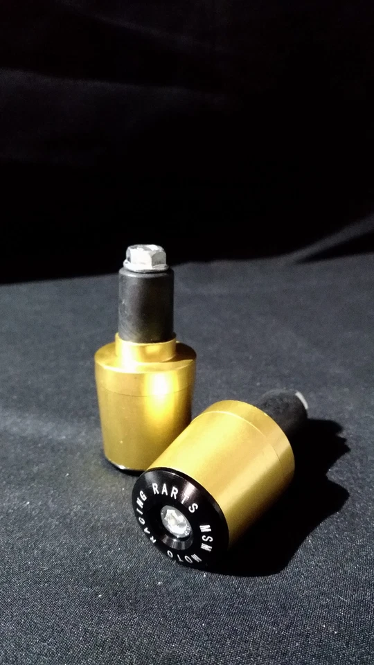 TERMINALI PESI MANUBRIO MOTO ORO  18  MM UNIVERSALE  NAKED SBK - Immagine 1 di 1