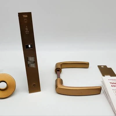 Yale Mortise Lockset Door Handle MOR 8701 RHR Satin Bronze 2-3/4 BS NOS - Image 1 of 4
