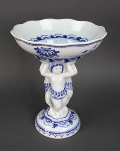 Royal Copenhagen Denmark Aluminia Blue Compote Centerpiece Bowl 3050/1082 Rare  - Picture 1 of 12