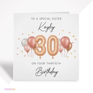 Personalised 30th Birthday Card for Daughter Niece Granddaughter – Gift for Her - Picture 1 of 5