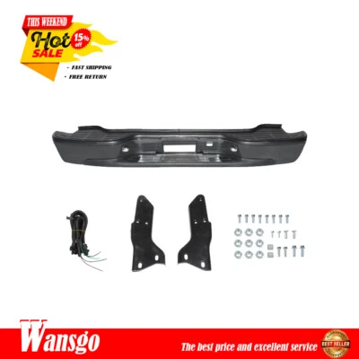 New Black Steel Rear Step Bumper For 00-06 Chevrolet Tahoe Suburban GMC Yukon Foto 1 de 4