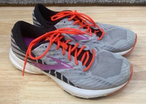 Brooks Launch 6 Women's Size 9.5 WIDE Grey Black Purple Running Shoes - Picture 1 of 11