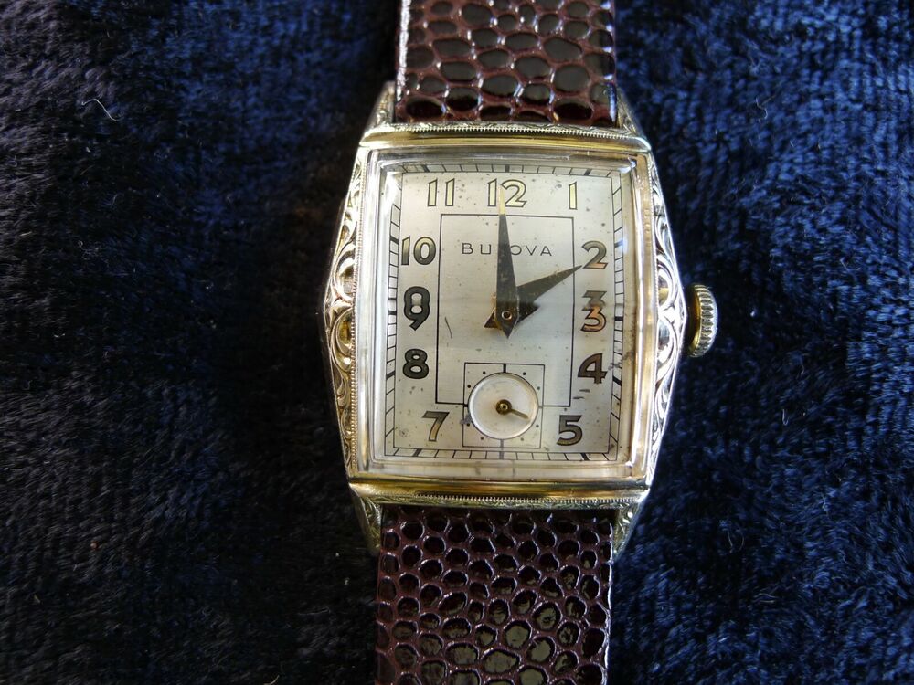 Bulova Filigree Engraved Vintage Watch Just Serviced & Warranty Guarantee 1057