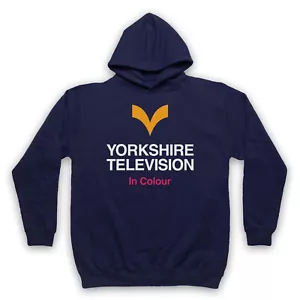 YORKSHIRE TV IN COLOUR RETRO TELEVISION 70'S 80'S LOGO ADULTS UNISEX HOODIE - Picture 1 of 11