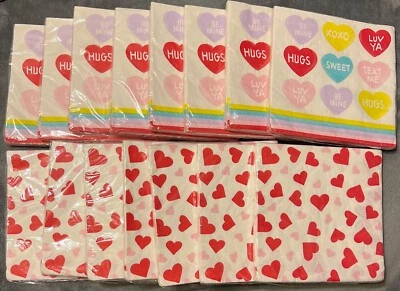 240 Servilletas 2 Capas San Valentín Corazón Caramelo Diseño Fiesta - 15 Paquetes de 16 Foto 1 de 2