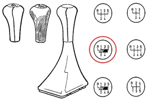 BMW M 5 velocidades palanca de cambios emblema insignia E30 E32 E34 E36 E38 E39 E46 25111221613 - Imagen 1 de 2
