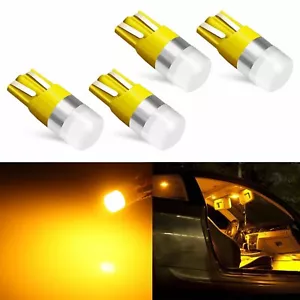 JDM ASTAR 4x T10 LED License Plate Light Bulbs 3000K Bright Yellow 168 194 2825 - Foto 1 di 12