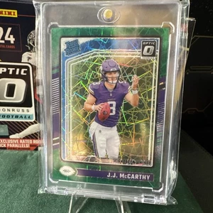 2024 Donruss Optic JJ McCarthy Green Velocity Lazer Prizm Rated Rookie #235 - Picture 1 of 5