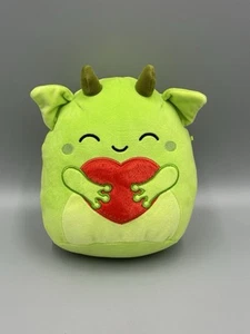 Squishmallow Fitzy the Goblin Holding Red Heart Plush 8” Stuffed Animal - Picture 1 of 7