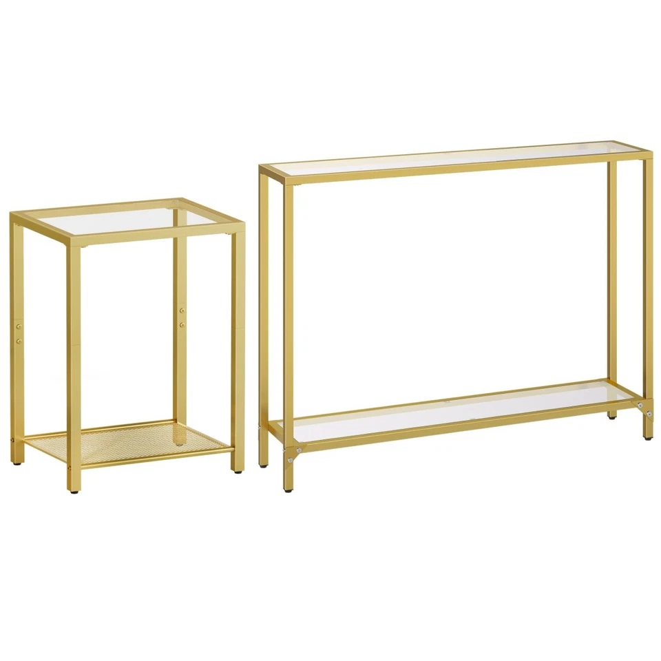 Side Table Bedside Table End Table Console Table Hallway Table Gold Sofa Table - Image 1 of 1