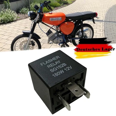 Lastenunabhängiges Blinkerrelais Blinkgeber 12V LED Für Simson MZ S50 S51 KR51 - Bild 1 von 4