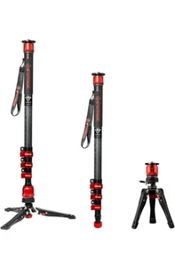 IFOOTAGE Cobra 3 C180F-P Carbon Fiber 71" Monopod Camera Stand w/ Pedal Support  - Bild 1 von 5