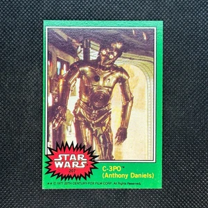 1977 Topps Star Wars #207 C-3PO sin error corregido “Golden Rod” EX-NM - Imagen 1 de 11