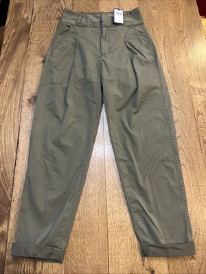 Polo Ralph Lauren Women's Pleated Straight Leg Pants in Green, Size 0 NEW W/TAGS - Image 1 of 4