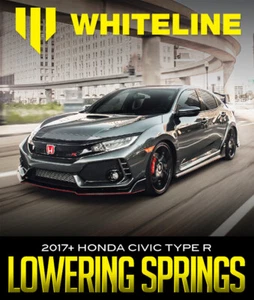 FOR 2017-2021 HONDA CIVIC TYPE R CTR FK8 WHITELINE 0.8" DROP LOWERING SPRINGS - Picture 1 of 4